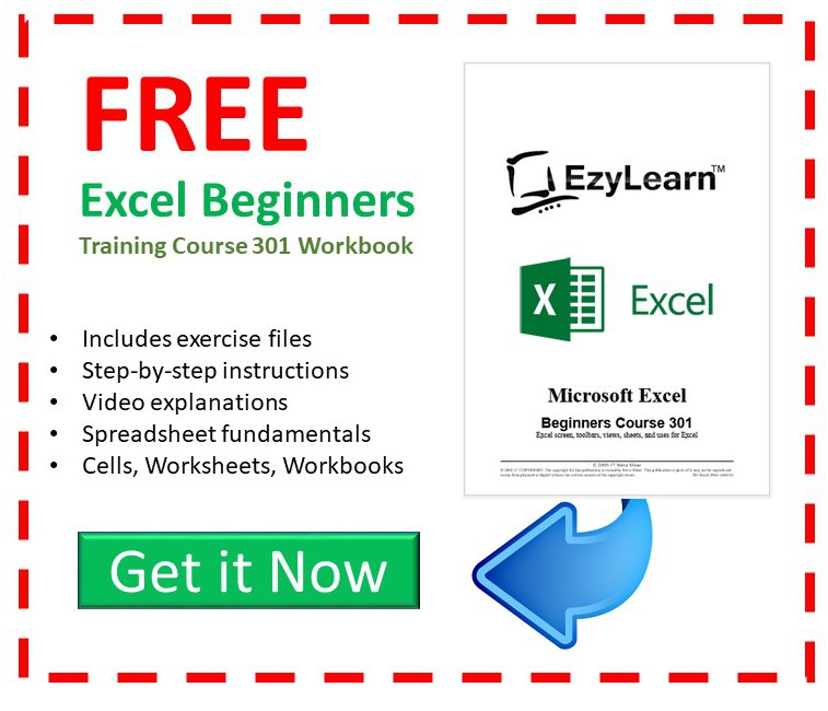 Free Microsoft Excel Beginners Training Course Workbook